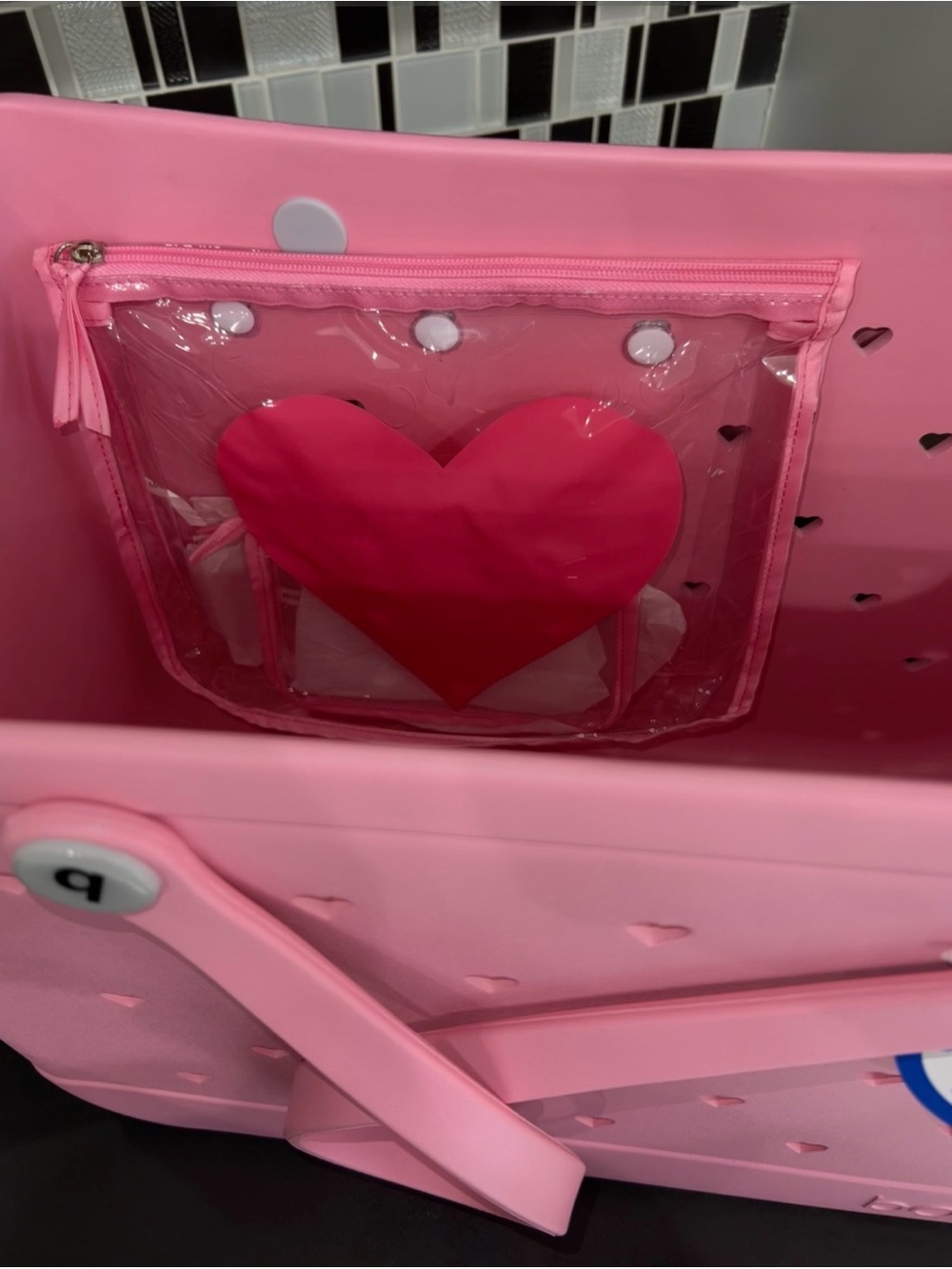 BOGG BAG Pink Heart Cutout Tote - Picture 5 of 6